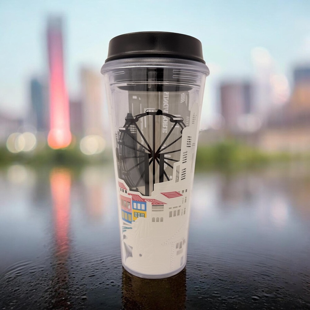 Starbucks Singapore Tumbler 2022 Pre-Owned 16oz Ferris‎ Wheel City Design